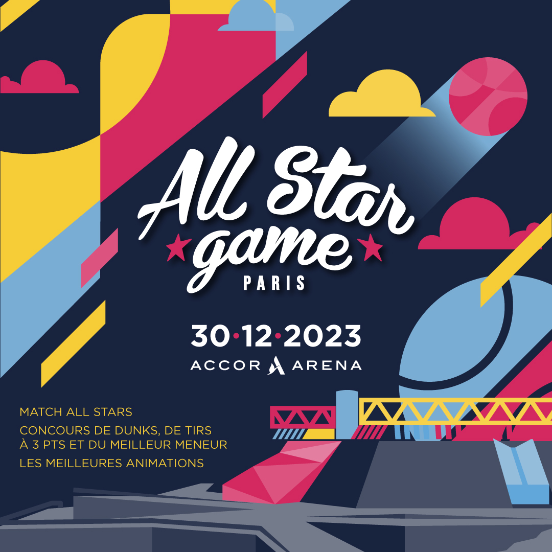 Hoops_Factory's tweet image. Le All Star Game  revient le 30 décembre à l'Accor Arena !

Au programme de la soirée :

Match All Star
Concours de dunk
Concours de tir à 3 points
Concours du meilleur meneur

N'oubliez pas de réserver vos places pour ce super événement ! 📷 bit.ly/3MLzjNQ

#ASG2023