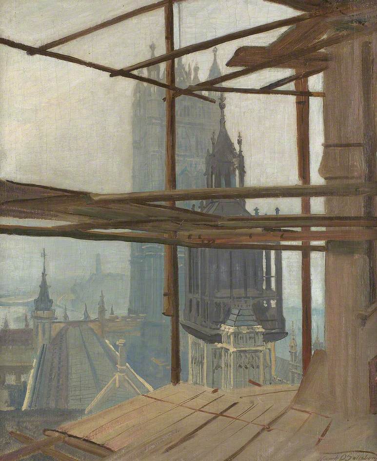 'The Victoria Tower' by Frank O. Salisbury (1874–1962) (Parliamentary Art Collection)