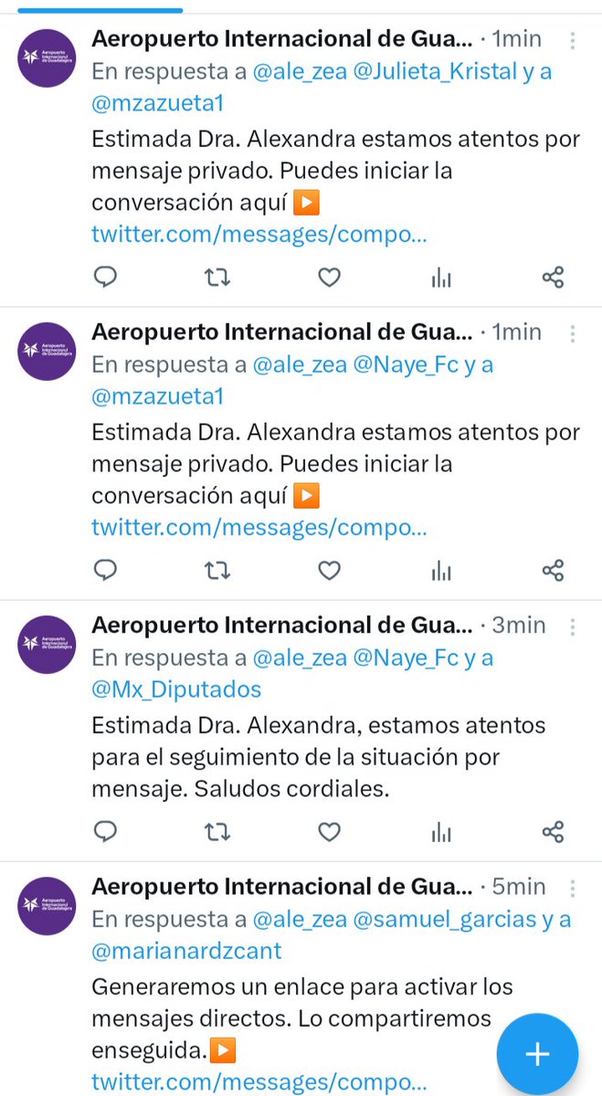 ale_zea's tweet photo. @Aeropuerto_GDL @Naye_Fc @Mx_Diputados Mucho interés en mensaje privado pero comparten un link que no me permite enviarles mensaje, así no se puede @Aeropuerto_GDL https://t.co/ZolzTQaqE4
