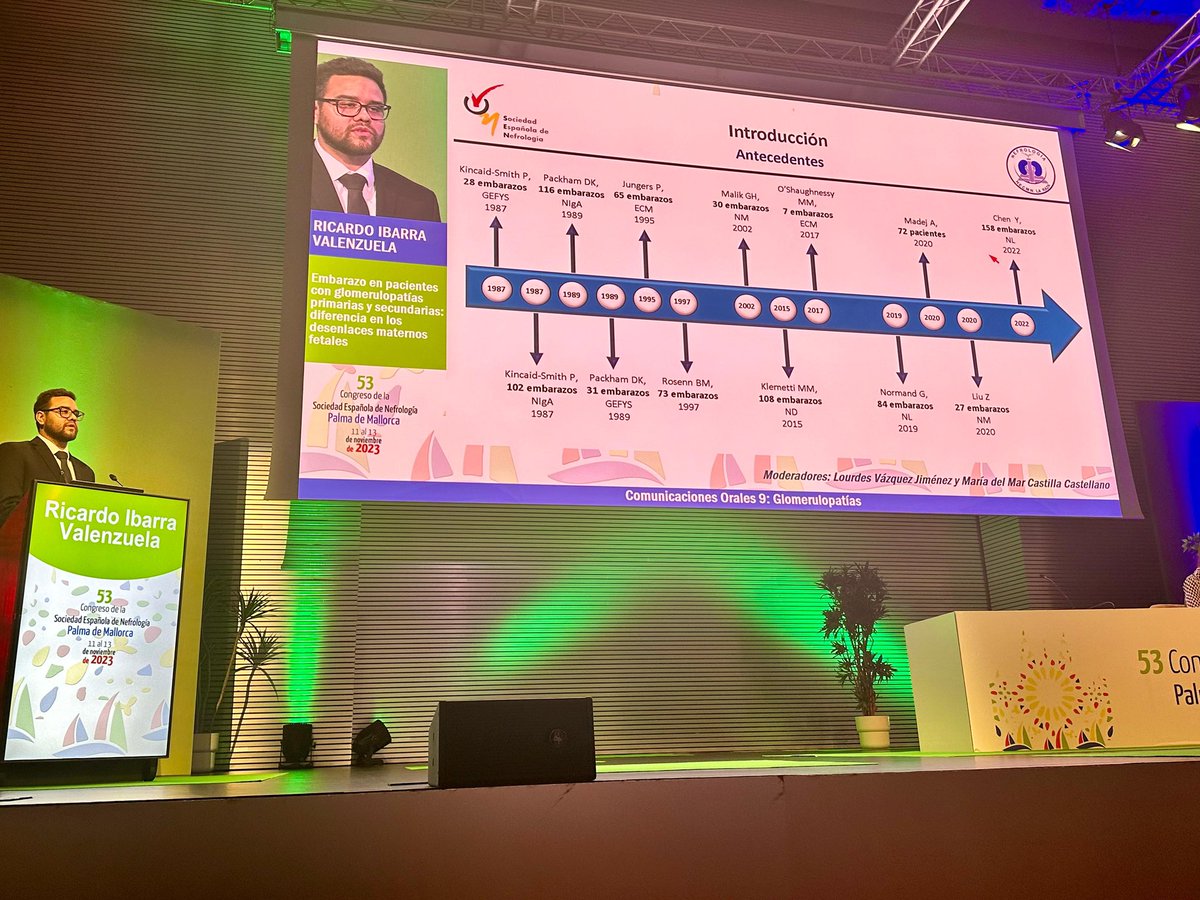 Participación en el 53º Congreso de la SEN con presentación oral a cargo del residente de tercer año Dr. Ricardo Ibarra Valenzuela con el tema “Embarazo en pacientes con glomerulopatías primarias y secundarias: diferencia en los desenlaces materno fetales” #SENEFRO23 @Ribva