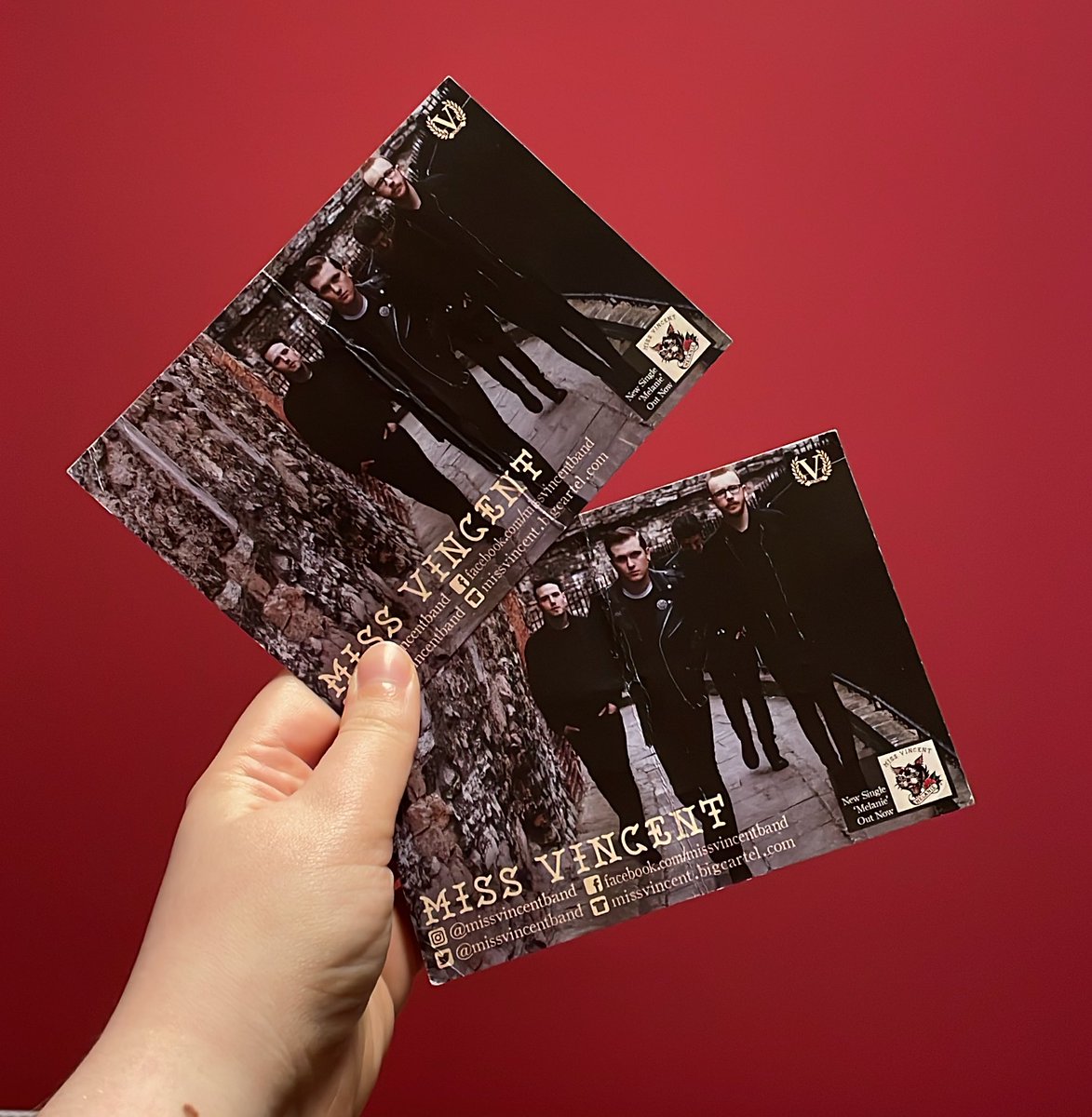 It’s been 5 years but I still find a million of these <a href="/missvincentband/">Miss Vincent</a> postcards every time I open a box I haven’t looked in for a while 😂