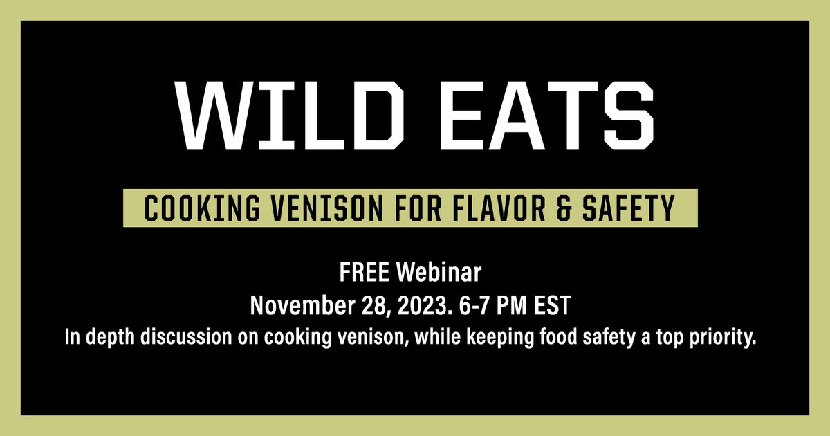 Purdue Extension (@purdueextension) on Twitter photo Join <a href="/HHS_Extension/">Purdue HHS Extension</a> educator, Abbi Smith, from Putnam County on November 28th from 6-7 PM EST for a free webinar on cooking venison, while keeping food safety a top priority. Register ➡️bit.ly/3MBMvVd Join <a href="/HHS_Extension/">Purdue HHS Extension</a> educator, Abbi Smith, from Putnam County on November 28th from 6-7 PM EST for a free webinar on cooking venison, while keeping food safety a top priority. Register ➡️bit.ly/3MBMvVd