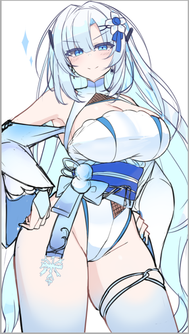 忍者属性持ちだったの思い出したのでなんか対魔忍ぽい雪さん描きたいになったので前の落書きを引っ張り出す… 