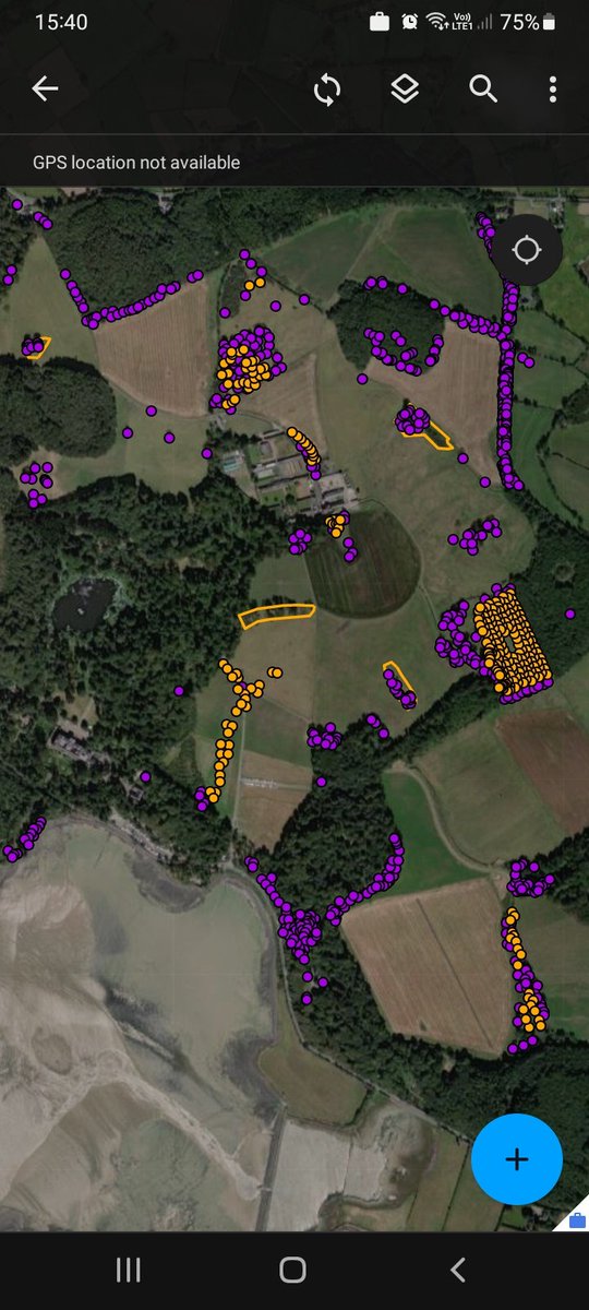 NTRangerToby's tweet photo. Plenty of progress over past year with Infield &amp; copse tree restorations. 
Purple = Historical/Trees of significant age or status.
Yellow = new in-field planting or restocking of copses. (Plus restored Orchard of course) based on historical landscape design.
#MountStewartMoment https://t.co/ylthFSqBOh
