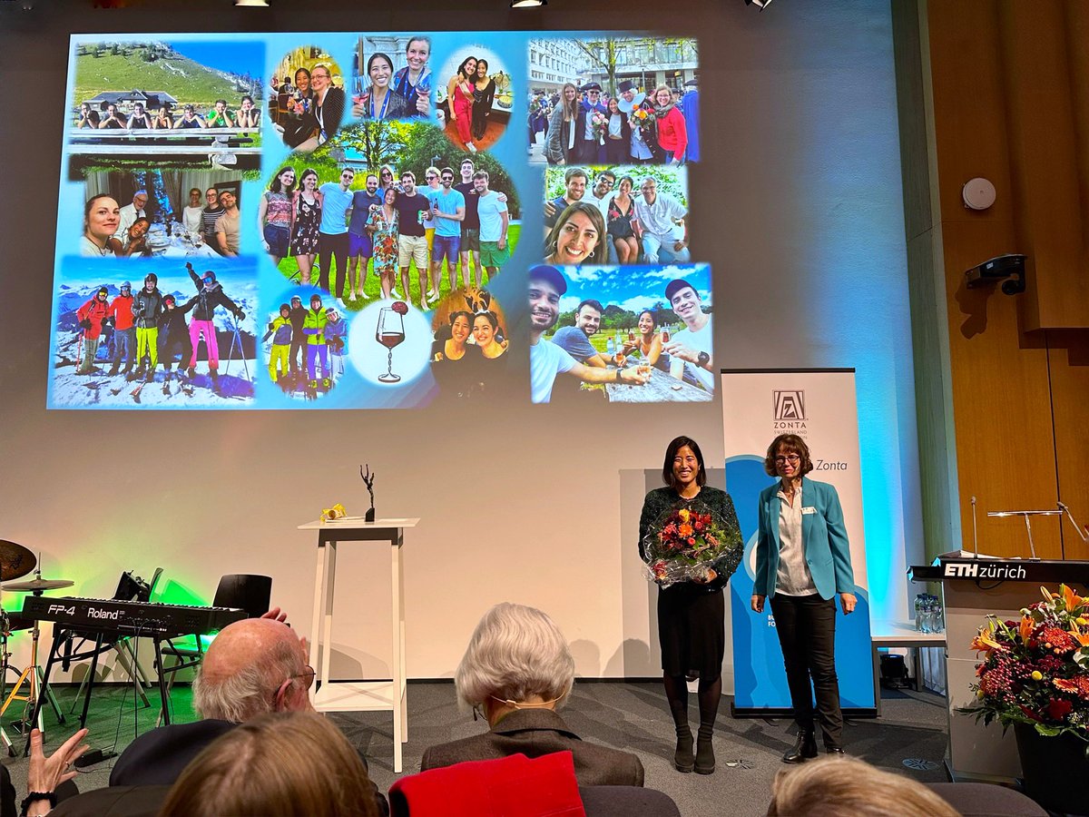 I am immensely grateful to the Prix Zonta for this recognition and to the mentors, colleagues, collaborators, and friends, that have made my time at <a href="/ETH_en/">ETH Zurich</a> so memorable. I learned an important saying: Geteilte Freude ist doppelte Freude! Thank you for sharing this joy with me!🫶