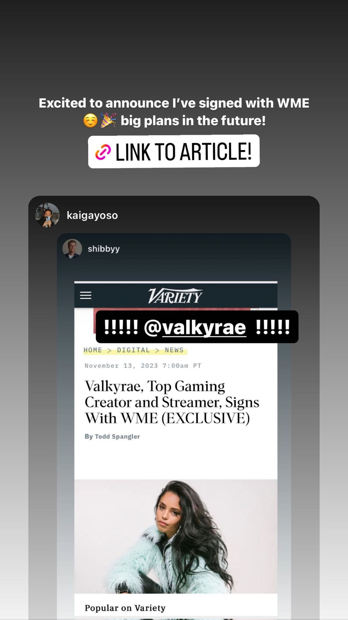 Valkyrae, Top Gaming Creator and Streamer, Signs With WME