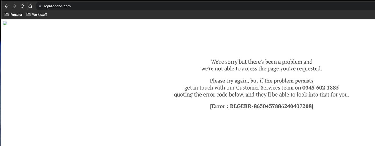 Josh_Lister's tweet photo. @RoyalLondonHelp Hi, is there something wrong with your website? I can't get into the webpage, nor login via my app. Have not received any communications about these being down https://t.co/ZKaEdyEi9m