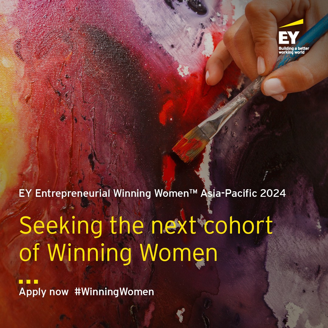 **Announcement**: Applications for the @EYnews Entrepreneurial Winning Women™ Asia-Pacific 2024 program are now open! Don’t miss out on joining a select group of high-potential entrepreneurs driving growth & innovation. Apply now: ey.com/en_gl/entrepre… #BetterWorkingWorld