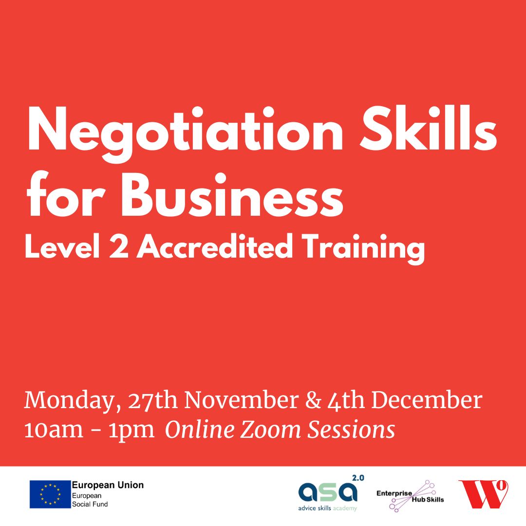 Master the art of negotiation and stand out in the business world. 🗝️ This training will help you to:

- build strong relationships
- leverage your strengths
- overcome obstacles &amp; craft win-win solutions.

Register for your place now 👇
eventbrite.co.uk/e/negotiation-…..