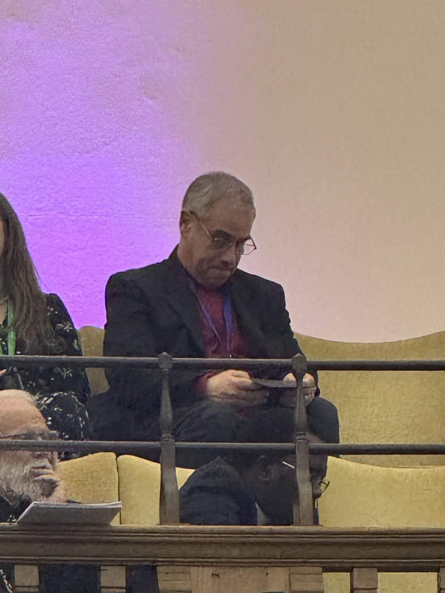 Just spotted this hero of the faith Revd Dr Andrew Goddard in the gallery wearing purple. If only it was a clerical shirt. Id love him to be my bishop. <a href="/goddardaj/">Andrew Goddard</a>