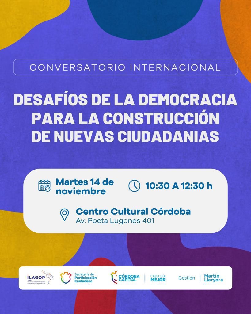 pablomrc's tweet photo. Conversatorio Internacional, intercambios de ideas y aportes que contribuyan a la calidad institucional para la ciudad de Córdoba. Participarán:📌Dr. Daniel Passerini, Intendente Electo de la ciudad de Córdoba.📌Dr. Juan D. Viola, Secretario de Participación Ciudadana. https://t.co/vzkyAqneo9