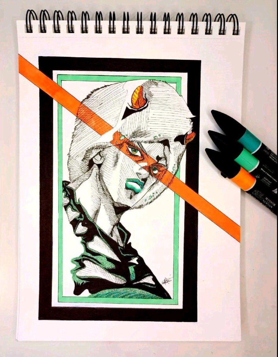 comeravetta's tweet photo. Weather report #JoJosBizzareAdventure #stoneocean #jjba #art #manga https://t.co/p82a7EkIt7