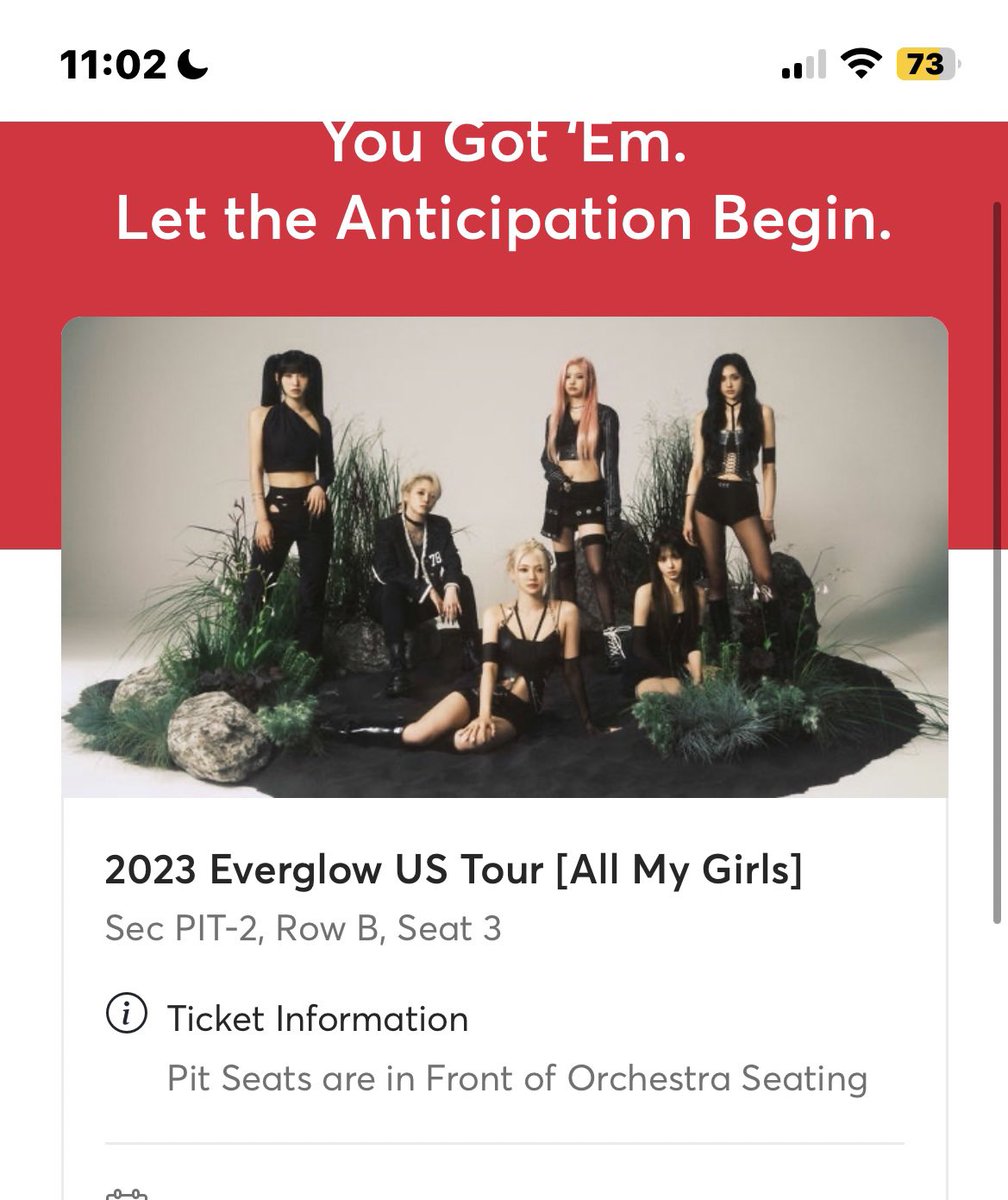 bucklsss's tweet photo. selling everglow tickets for tonight in Louisville!! pls dm for price https://t.co/c8s0IXd4cR