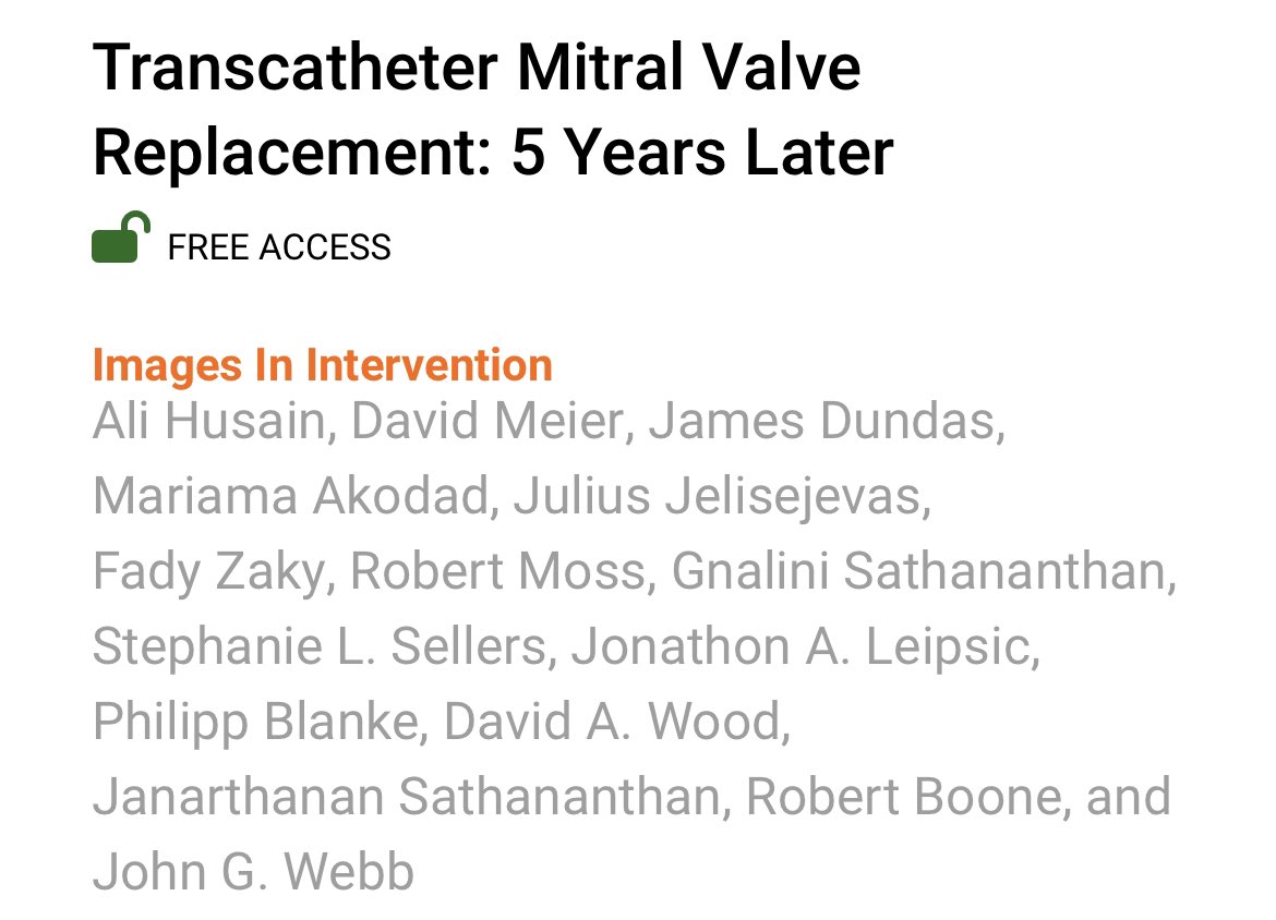 Ali S. Husain د.علي صاحب حسين (@alisahebhusain) on Twitter photo Pleased to share the first long term report of TMVR. The SM3 device had normal leaflet function with no sign of degeneration at 5 years! jacc.org/doi/full/10.10… | <a href="/JACCJournals/">JACC Journals</a> <a href="/EdwardsLifesci/">Edwards Lifesciences</a> @CCI_CIC <a href="/UBCCardio/">UBC Cardiology Residency Program</a> <a href="/UBCDoM/">UBC Department of Medicine</a> <a href="/johngraydonwebb/">John Webb</a> <a href="/J_Sathananthan/">Janar Sathananthan</a> <a href="/sellers_steph/">Stephanie Sellers</a> Pleased to share the first long term report of TMVR. The SM3 device had normal leaflet function with no sign of degeneration at 5 years! jacc.org/doi/full/10.10… | <a href="/JACCJournals/">JACC Journals</a> <a href="/EdwardsLifesci/">Edwards Lifesciences</a> @CCI_CIC <a href="/UBCCardio/">UBC Cardiology Residency Program</a> <a href="/UBCDoM/">UBC Department of Medicine</a> <a href="/johngraydonwebb/">John Webb</a> <a href="/J_Sathananthan/">Janar Sathananthan</a> <a href="/sellers_steph/">Stephanie Sellers</a>