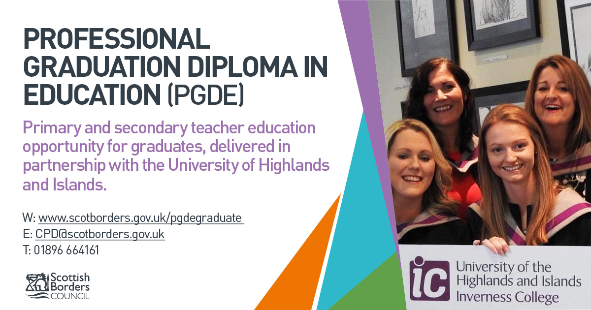 If you're a graduate living in the Borders and would be interested in gaining a primary or secondary teacher qualification - we'd like to hear from you! You can find out more, and details of our information sessions here: ow.ly/c5vm50Q6We2