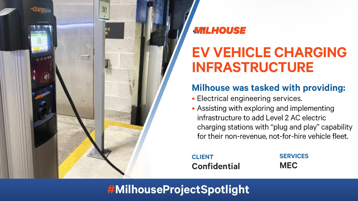 At Milhouse, we're committed to a #sustainable and eco-friendly future!  

#ElectricVehicles #Sustainability #Innovation #ElectricalEngineering #ProjectSpotlight #EVCharging #EVChargingStations