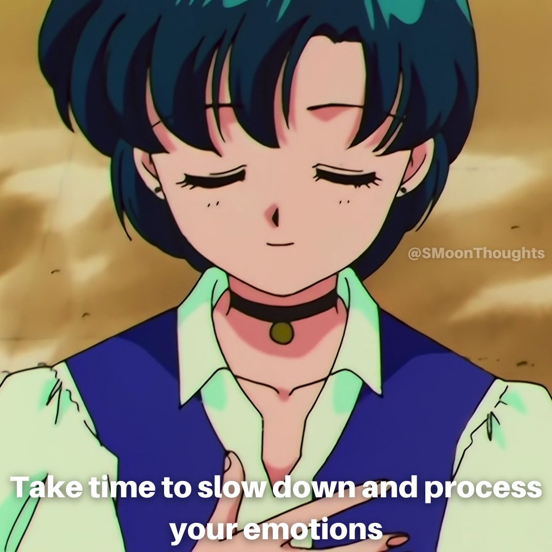 Take time to slow down and process your emotions 💙

#FollowMe #SailorMoon #セーラームーン #SailorMoonThoughts #Quote #Quotes #QOTD #Anime #SailorMercury #AmiMizuno #TakeTime #SlowDown #Process #Emotions