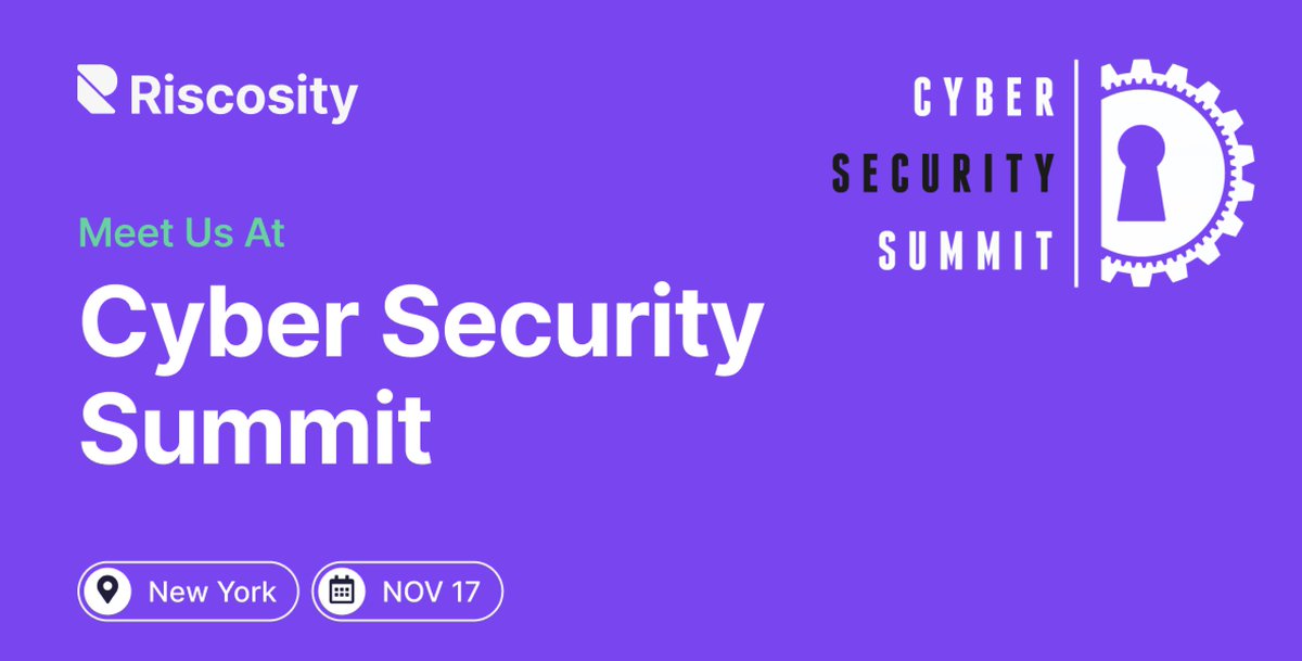 riscosity's tweet image. Meet us at the annual New York #OfficialCyberSecurity Summit this Friday📅

Our very own Dr. Anirban Banjeree will be speaking on the Data Privacy, Compliance &amp;amp; Identity Protection – Implications for Cyber Security Leaders &amp;amp; Their Enterprises panel at 10:35am EST 

See you there!