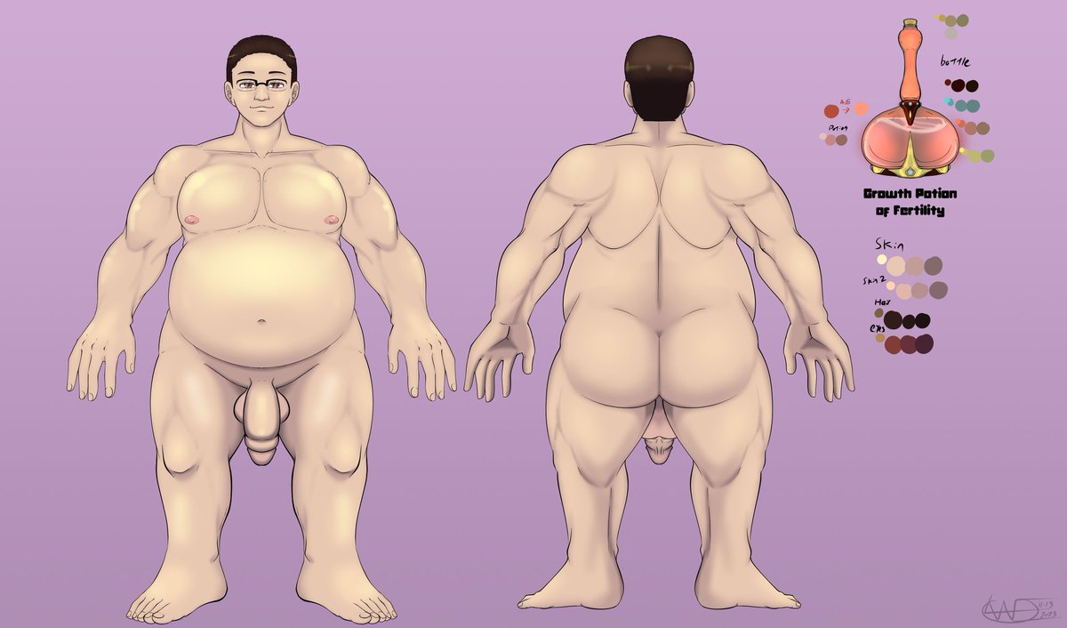 Hireold's tweet photo. Well... its finally happening.
Behold my NSFW ref sheet done by @clawdeeverproud !

I also come with a fertility flask if anyone needs me to pull out a bigger mace for the job.

If y'all want to have some fun hit me up for consenting and use the NSFW tag #GetLade ! https://t.co/g1YgBHeOPn