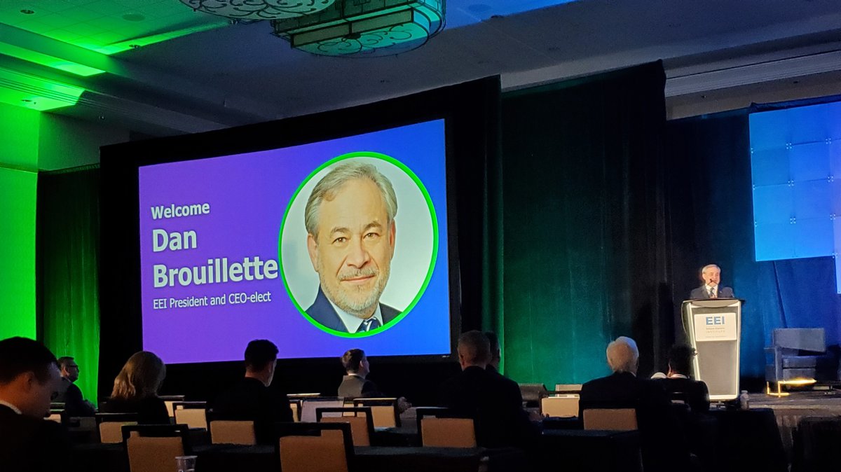 EEI President and CEO Tom Kuhn and President and CEO Elect @Dan_Brouillette welcome attendees to the 58th EEI Financial Conference.