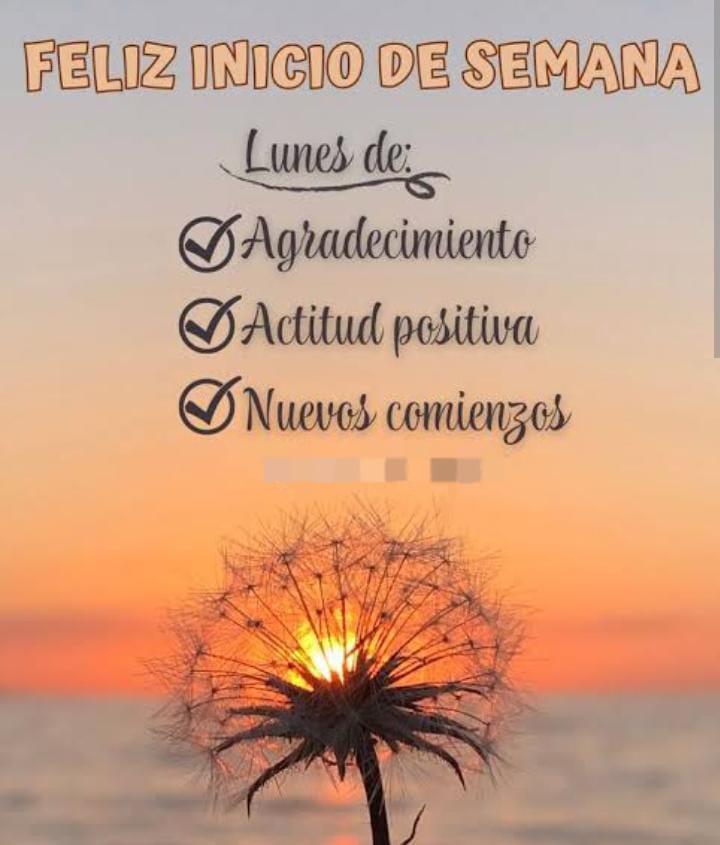 Feliz Lunes  iniciamos  una nueva semana con toda la actitud.
Vivan felices y alegres no permitas en su vida la tristeza, piensa siempre positivo y cosas buenas llegarán. Vanessa Flores.
#EquipoADMM