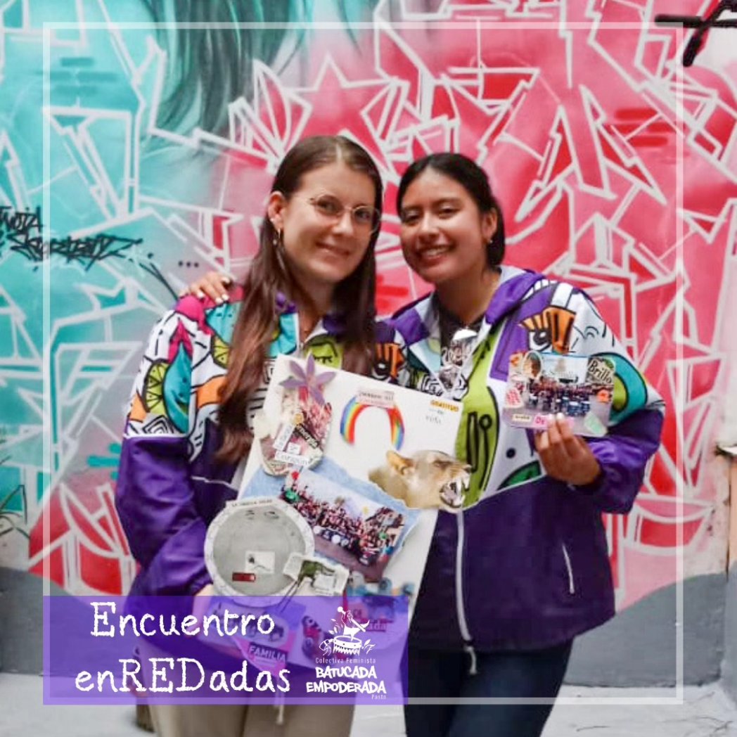 BatucadaEpasto's tweet photo. Participamos del Tercer Encuentro de enREDadas en la ciudad de Pereira 💜✨, una iniciativa de Frente Gráfico Feminista, logramos construir la palabra acerca de los retos y herramientas del trabajo colectivo 🫂 y trabajar en una pieza gráfica elaborada a mano 👐. https://t.co/rMBb21GJeC