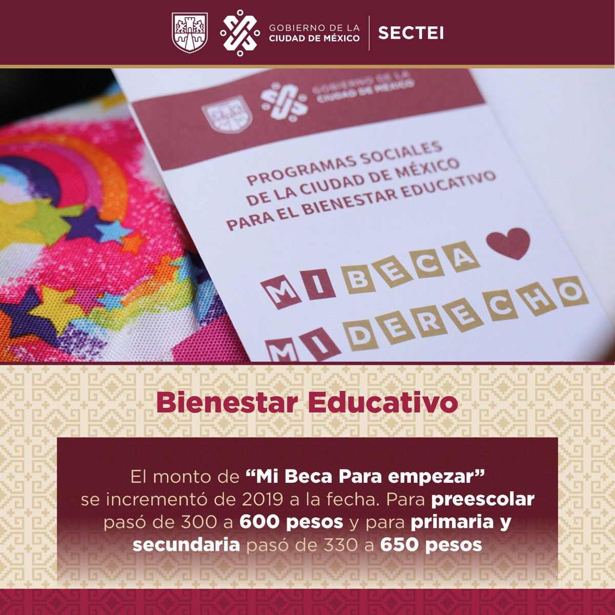 OfeliaAngulo_'s tweet image. #ComparecenciaSECTEI
#QuintoInforme 

Para fortalecer la educación básica, en colaboración con la @_AEFCM, en la capital se implementó un sistema universal de becas destinado a prevenir la deserción escolar y promover el acceso equitativo a la educación.

#LaEducaciónEsUnDerecho