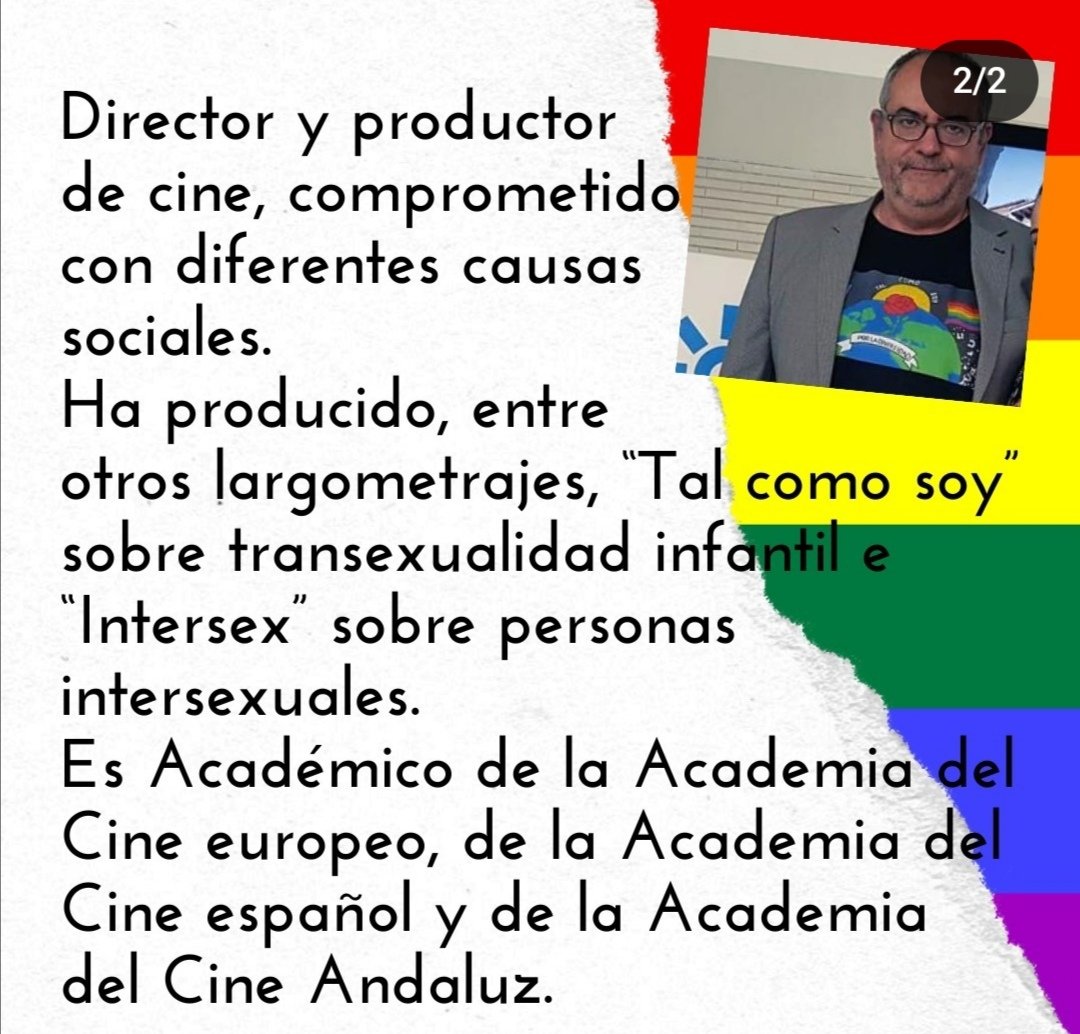 defrentelgtb's tweet photo. Tomas Aceituno es miembro del jurado de #lapecca2023. Director andaluz comprometido con los derechos humanos y múltiples causas sociales.
Si quieres ver los cortos finalistas que ha elegido el Jurado para esta XV edición de #lapecca, compra tu entrada en el enlace de la bio https://t.co/0KurCNJfQG