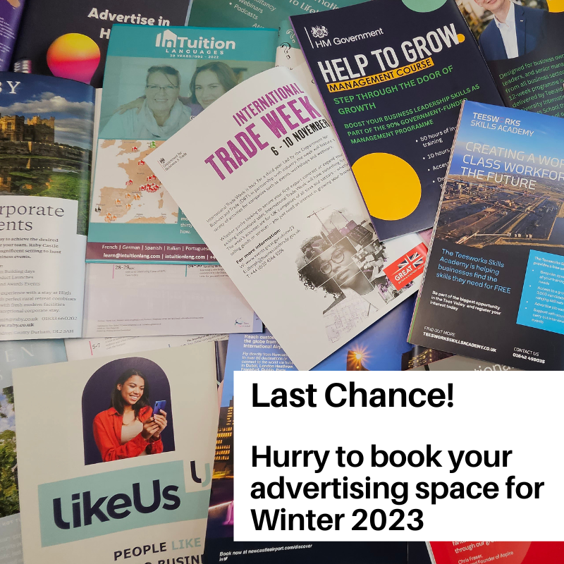 🌟Last Chance to get your advertising space for Winter 2023🌟

📣Get in touch to confirm your space by 5 pm this Wednesday, you don't want to miss out on our last-minute deals!

📧 editor@horizonmag.online
📞 01740 618 743

#YourHorizon #HorizonMagazine