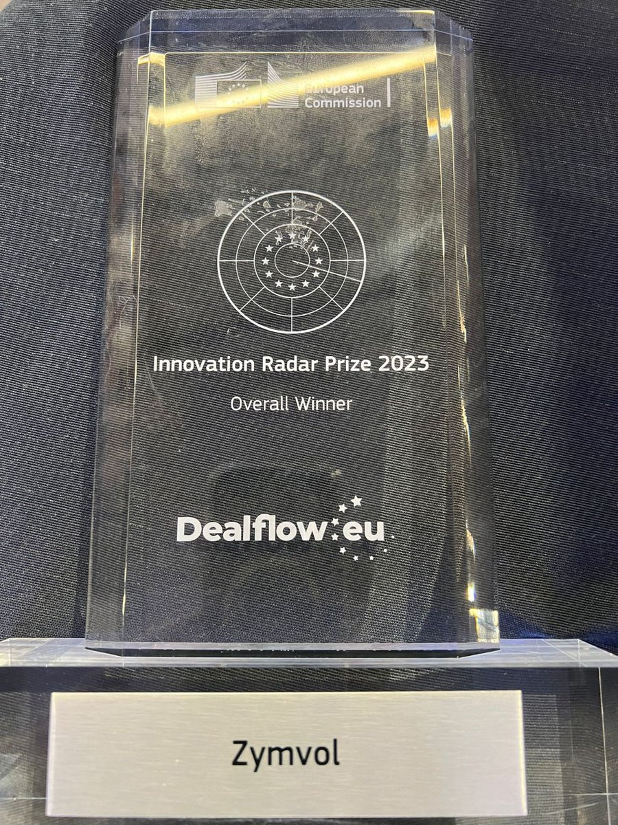 zymvol's tweet photo. We've won Innovation Radar Prize 2023🏆🎉
Thank you @InnoRadarEU & @EU_Commission for believing in the game-changing potential of #enzyme innovation!
Congrats to our fellow category winners:
🥇@mjnneuro @InSilicoTrials @CarbonWaters & Pharmista Technologies
#IRSummit23 https://t.co/cf24WfFT9I