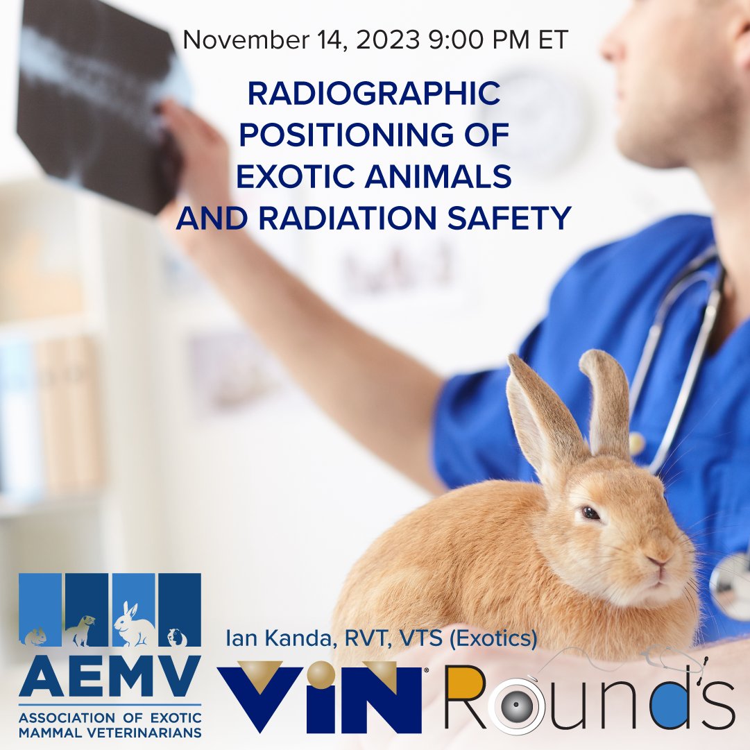 Join Ian Kanda to discuss the optimal radiographic positioning of exotic animal patients with an emphasis on radiation safety for you and your patient. vin.com/vinmembers/rou…