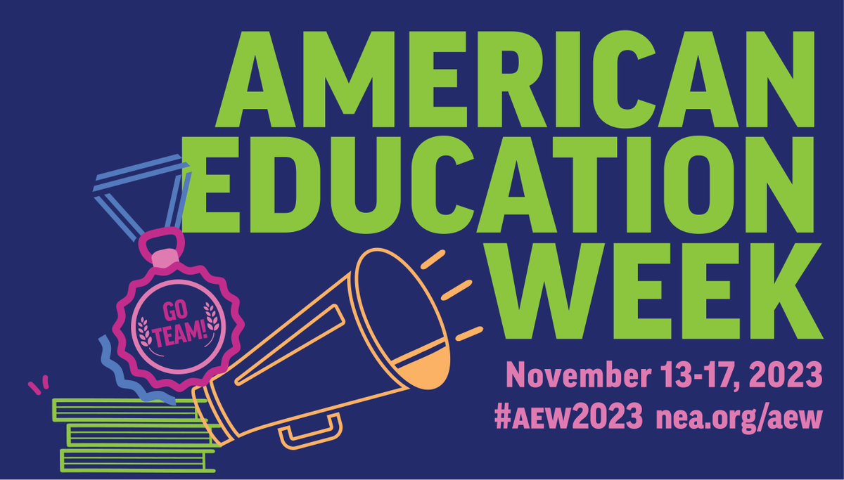 Happy American Education Week! Our public schools are powered by teams of educators who help students learn, thrive, and win. Let’s celebrate all of our educator MVPs this week! #AEW2023