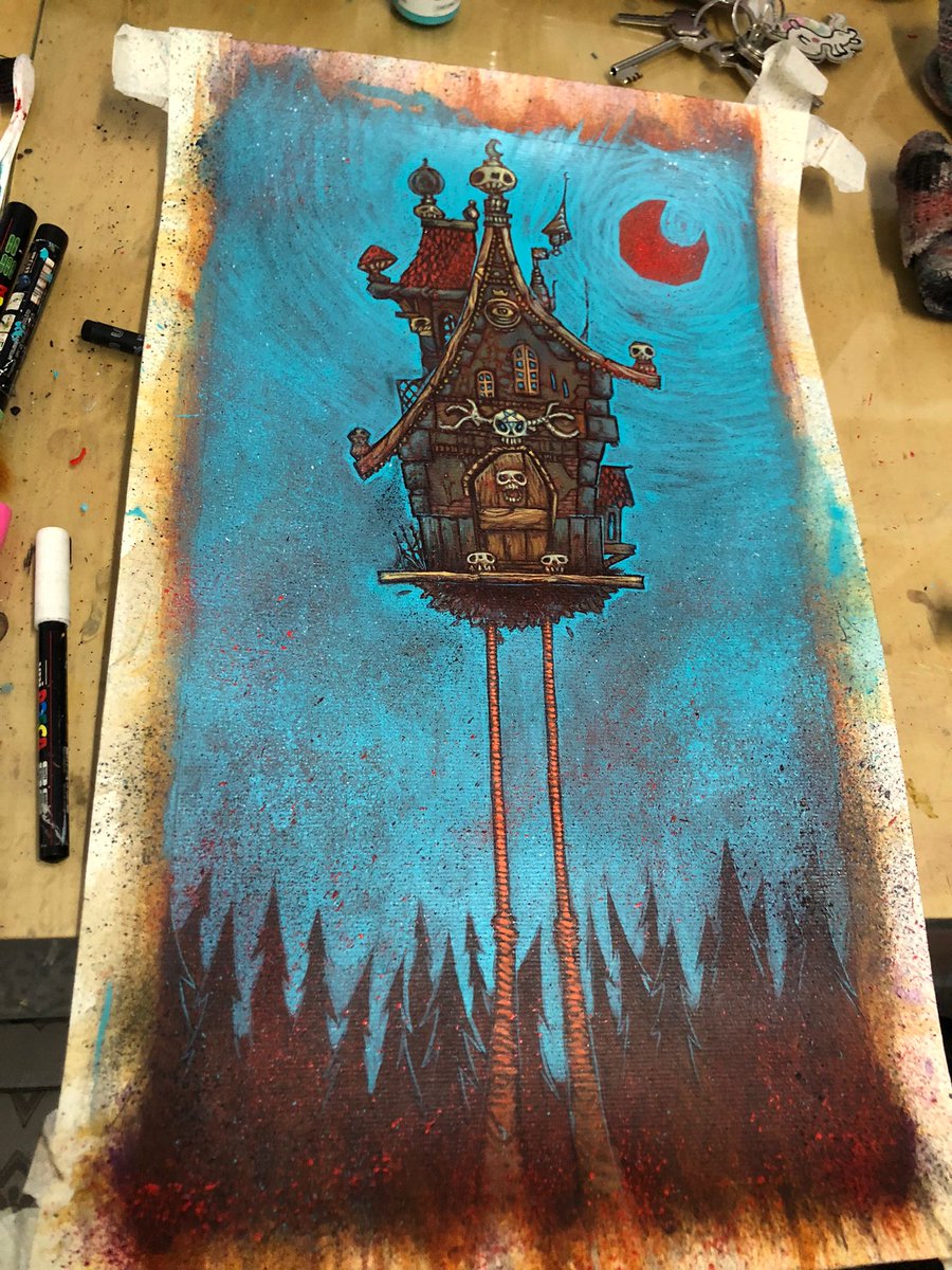 JuanRubiPuig's tweet image. Proceso de creación de la casa de #Babayaga

#painting #mixedtechnique #mywork