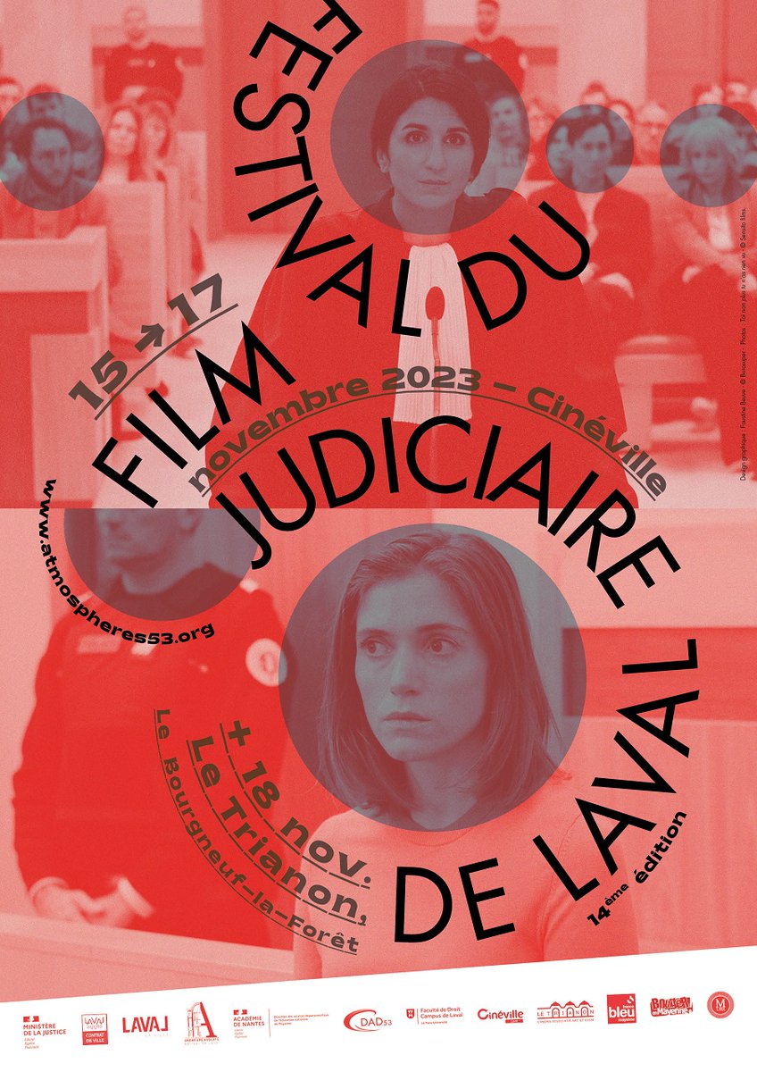 [CINÉMA] Le Festival du Film Judiciaire fait son retour du 15 au 18 novembre au Cinéville de Laval et au Trianon du Bourgneuf-la-Forêt.
6⃣ films sont programmés pour questionner sur les problématiques judiciaires 👩‍⚖️ Programme complet⤵️
laval.fr/decouvrir-sort…