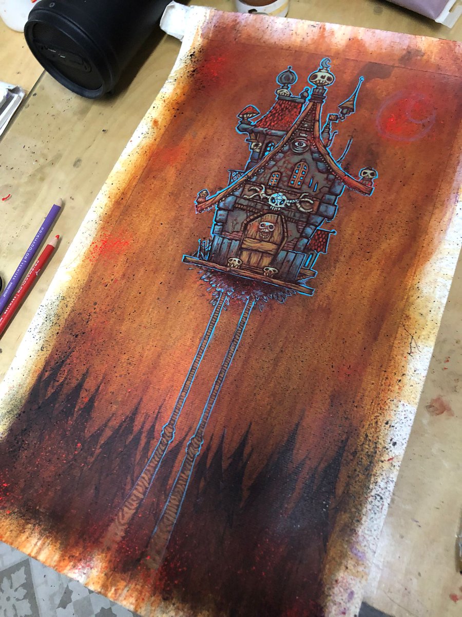 JuanRubiPuig's tweet image. Proceso de creación de la casa de #Babayaga

#painting #mixedtechnique #mywork