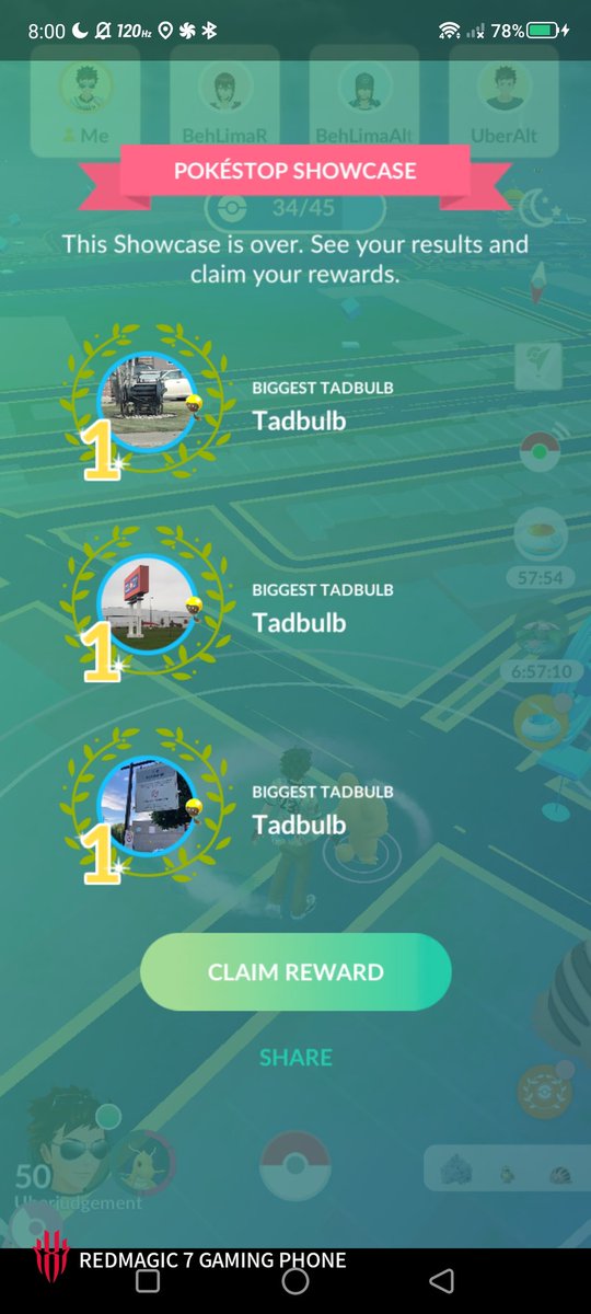 First time getting triple rank 1s in showcases.  Grinding specific mons during events for something else other than shinies and IVs is quite refreshing.  Also trading XXLs to my GF <a href="/berialima/">BehL</a> so she can get rank 1s is rewarding  for her as well!  XXS showcases when?