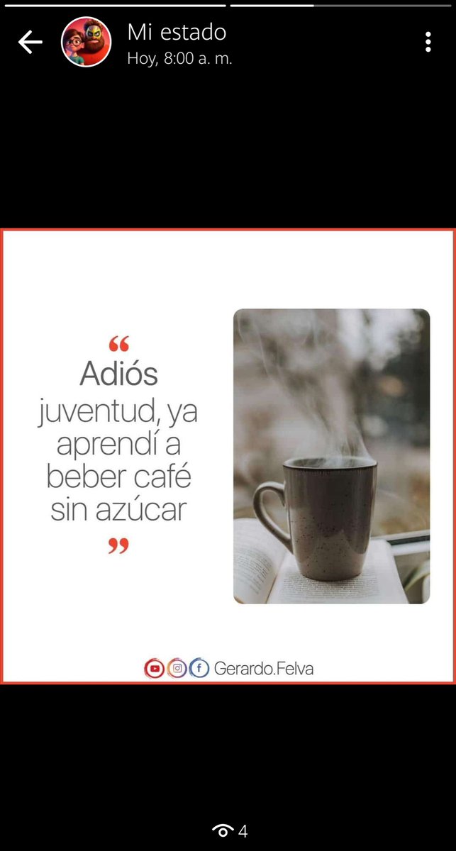 AdileneOra27's tweet photo. @TamaraVargasOf @MVS102_5 @ingridtamaramvs @ingridcoronado No cabe duda que estamos conectados!! Justo hoy puse esta imagen en mi estado de wpp!! Por que me identifica 🙈😂🤭 saludos chicas #soyconecter https://t.co/I7gd5WSKrn