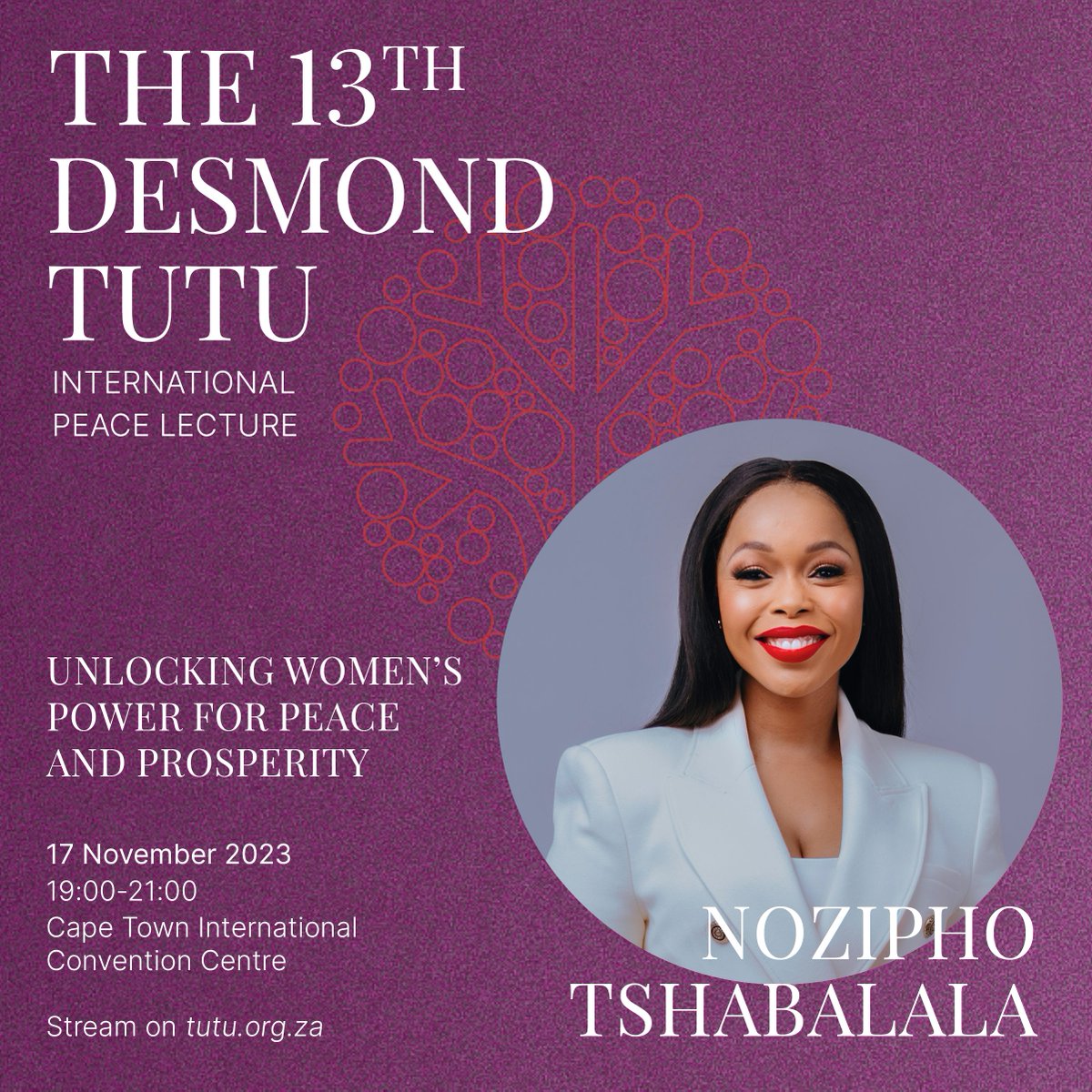 TheTutuLegacy's tweet photo. Excited to spotlight @therealnozi, CEO of Conversation Strategists! Global moderator extraordinaire for panels – from the World Bank to the UN. Named Top 100 Most Influential Young Africans & South Africans. #NoziphoTshabalala #TutuFoundation #peacelecture2023 https://t.co/t4sIvkhd7a
