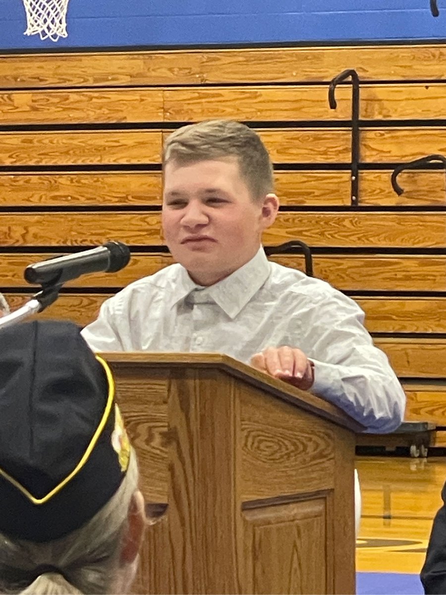 TheJaysZone's tweet photo. Take note of Amber Shefl and Zak Abler, our Girls and Boys State representatives, who spoke at Veteranโs Day celebration.
Thank you to all those former students and community members who have served or are currently serving.
#piercebluejays #AlwaysRememberNeverForget https://t.co/QZ9Dk0vIgA
