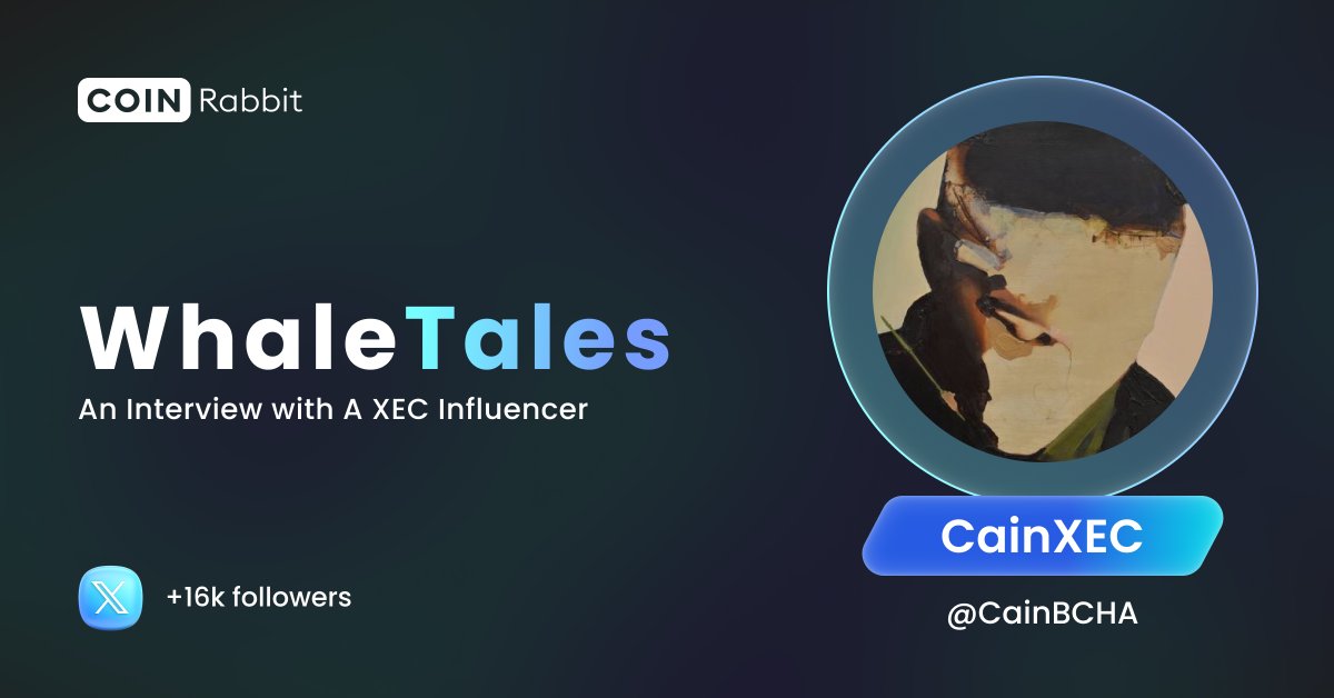 We're quite excited to introduce our new series of interviews - WhaleTales. 

Our first guest is @CainBCHA, an @eCashOfficial supporter, and an all around legend in $XEC community. Now go read it!

coinrabbit.io/blog/whaletale…