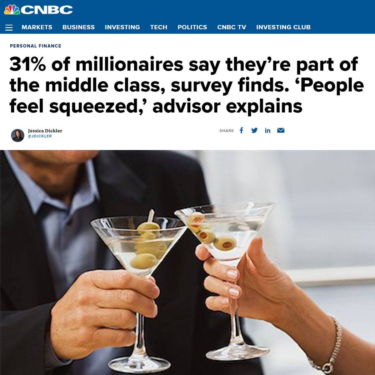 Is a millionaire considered middle class?