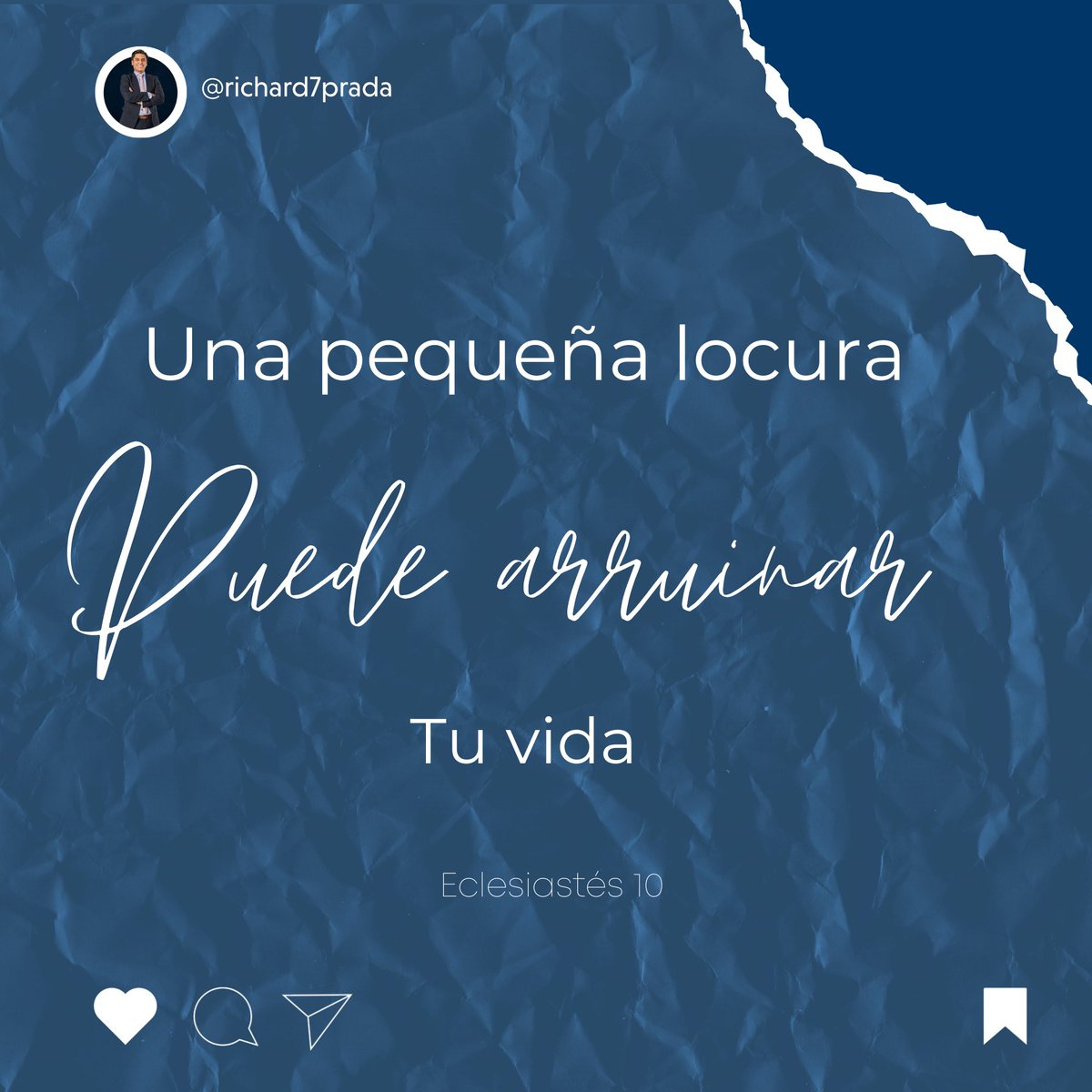 #RPSP | Eclesiastés 10

🔰 Cuídate de los pequeños errores, porque te pueden echar a perder tu honorabilidad. 

🔰 Prepárate bien para enfrentar la vida sin complicaciones. 

🔰 Sé prudente y cauteloso, se leal con las personas, nunca hables su mal, porque puede llegar a saberse.