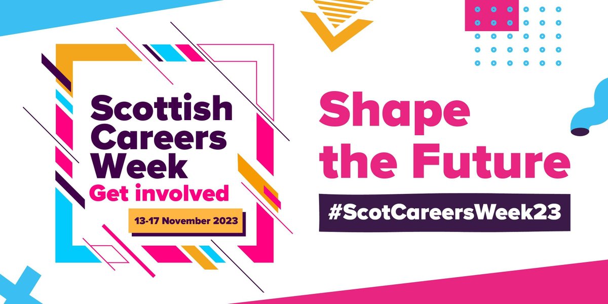 Today marks the start of #ScotCareersWeek23 🥳 

Find out how you can get involved and #ShapeTheFuture at buff.ly/3QIpQsY