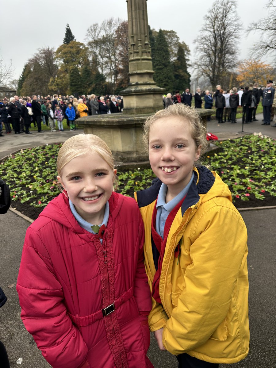 StJosephsBing's tweet photo. Thank you to our Faith Leaders for representing the school during the Bingley Remembrance Parade yesterday... a wonderful way to remember the fallen, those affected by conflict and those that continue to work to keep us safe today. @bcw_cat #lovecareshare https://t.co/NGcRKsU32C