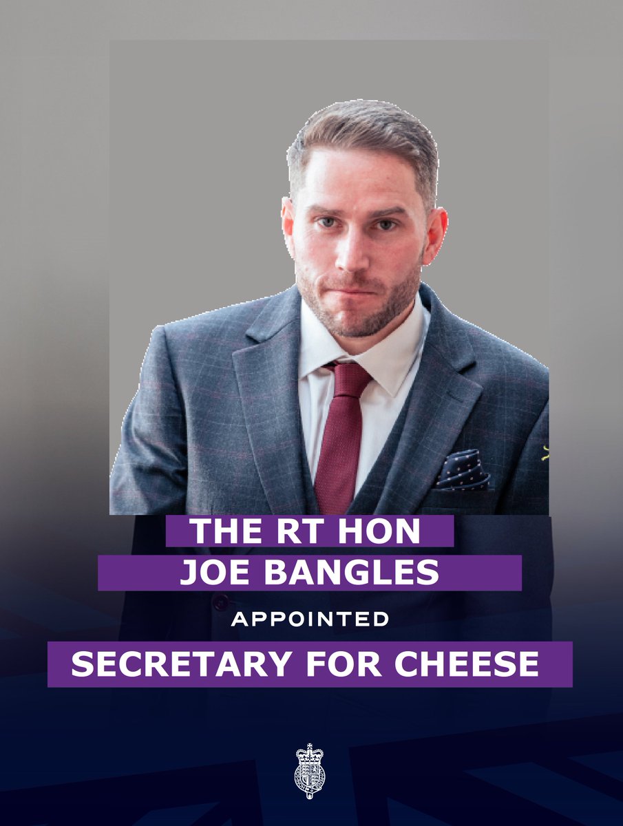 It is an honour to be appointed as Secretary for Cheese. The goal is clear. My job is to keep people in this country eating cheese.