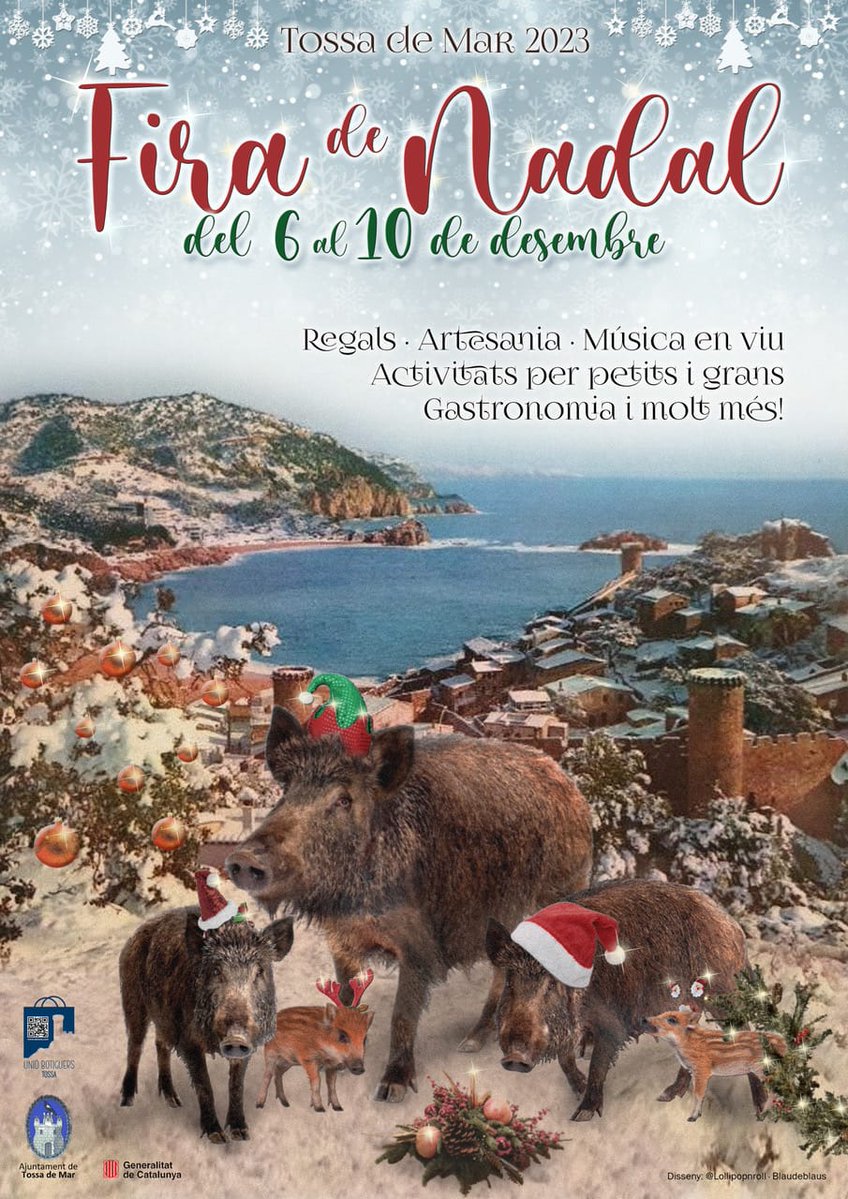 CHRISTMAS FAIR 📅 06 – 10/12/23, from Wednesday to Sunday  📍 Passeig marítim   ⏰ All day 👉 Gifts, handicrafts, live music, activities for adults and children, gastronomy… ☕️🎄🎁 @VisitCostaBrava