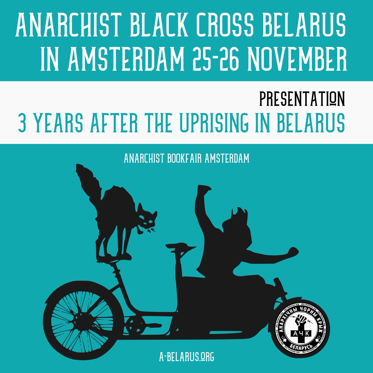 Just in less than 2 weeks we will be in #Amsterdam at Anarchist Bookfair Amsterdam with our distro and doing a talk on the current situation in #Belarus. Very excited to be at this amazing event!