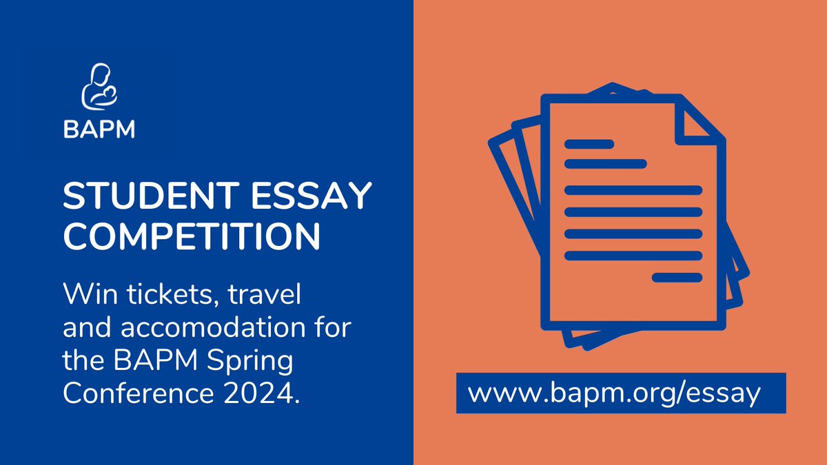 The BAPM Student Essay Competition is open until 10 December. It's open to anyone on a UK medical, midwifery, nursing or AHP related undergraduate study programme. Help us spread the word by sharing with student you know. More details here> bapm.org/pages/student-…