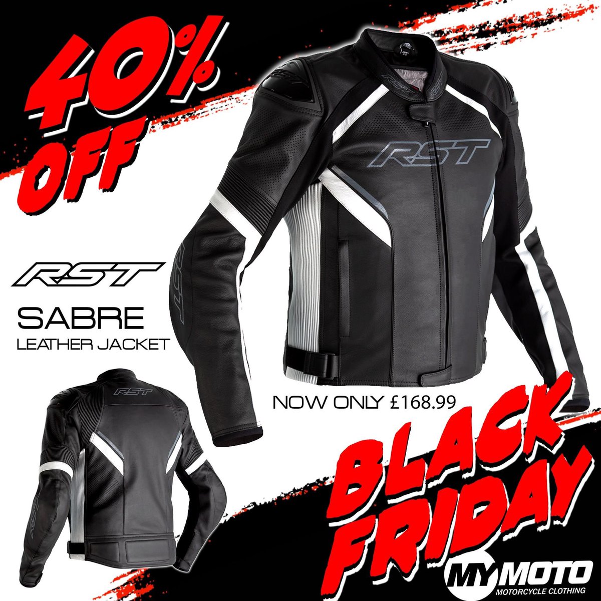 RST Sabre Leather Jackets now 40% off!!

Only £168.99  

Available at all MyMoto stores or online at the link below -

dstoremanchester.co.uk/catalogsearch/…

MY MOTO - Manchester
MY MOTO - Derbyshire
My Moto - Leeds

#mymoto #rstmoto #rstleather #blackfriday #rstsabre <a href="/rstmoto/">RST</a>