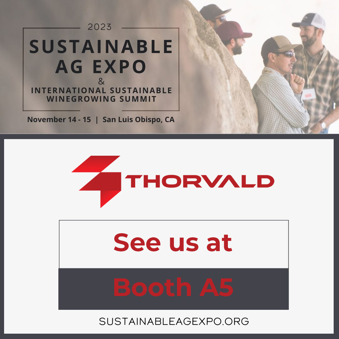 Join Saga Robotics at Sustainable Ag Expo, Nov 14-15, San Luis Obispo, CA! 🍇 Discover Thorvald, our UV-C tech grape guardian. Explore our versatility and meet Thorvald at Booth A5.

📅 Nov 14-15, 2023 
📍 Madonna Inn Expo Center, San Luis Obispo, CA
#SustainableAgExpo